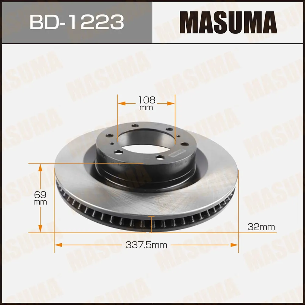 Диск тормозной передний для TOYOTA 4RUNNER MASUMA BD-1223