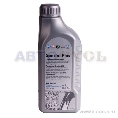 Масло моторное VAG Special Plus 5W-40 синтетическое 1 л G 052 167 M2