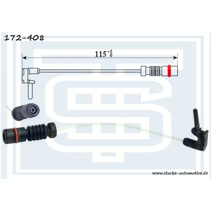Датчик тормозной передний MER W163 09.2000-- L115mm STARKE 172-408