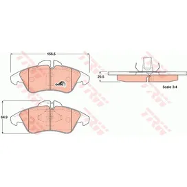 Колодки передние MB Sprinter/W638(Vito) VW LT TRW GDB1220