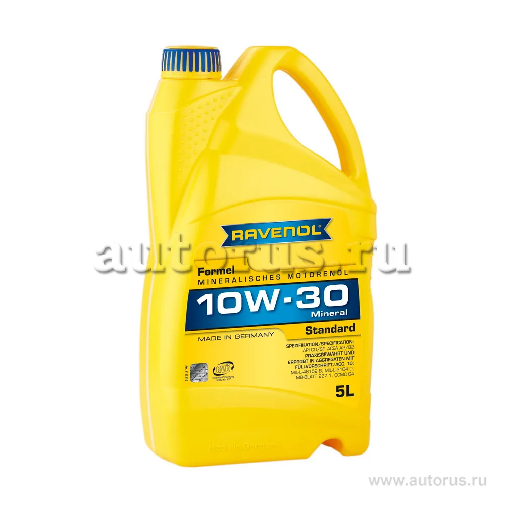 Моторное масло RAVENOL Formel Standard SAE 10W-30 (5л) new 1113110-005 (4014835724655)