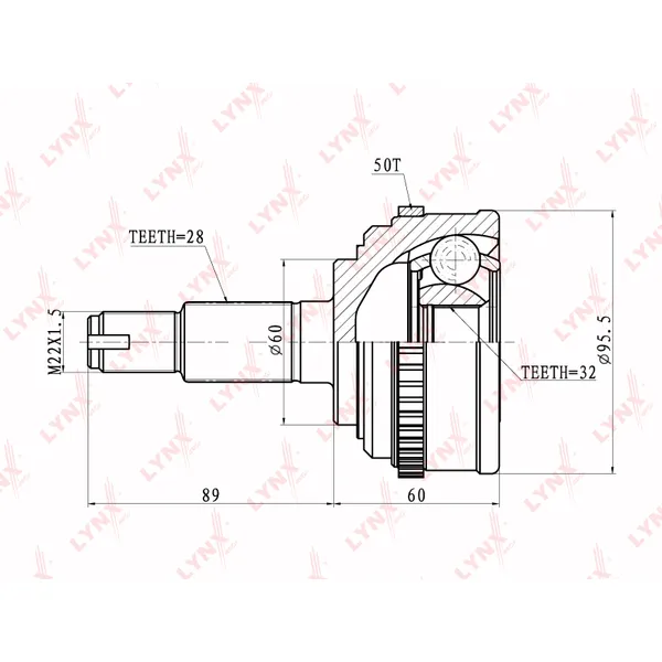 ШРУС LYNXauto CO-3402A