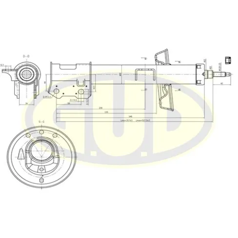 АМОРТИЗАТОР ПЕР ПРАВ ГАЗ OPEL ASTRA G 98- G.U.D GSA334846
