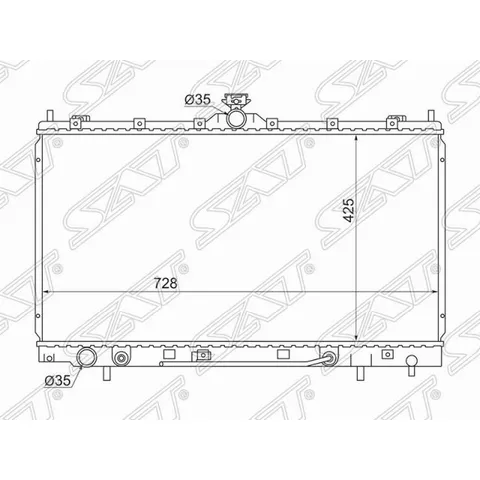 Радиатор MITSUBISHI GRANDIS 4G69 03-