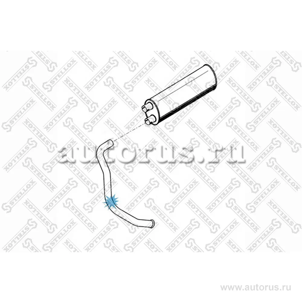Труба глушителя выхлопная 3-изг MAN L2000 11/12/13/14. D0826LF/LFL STELLOX 82-03669-SX