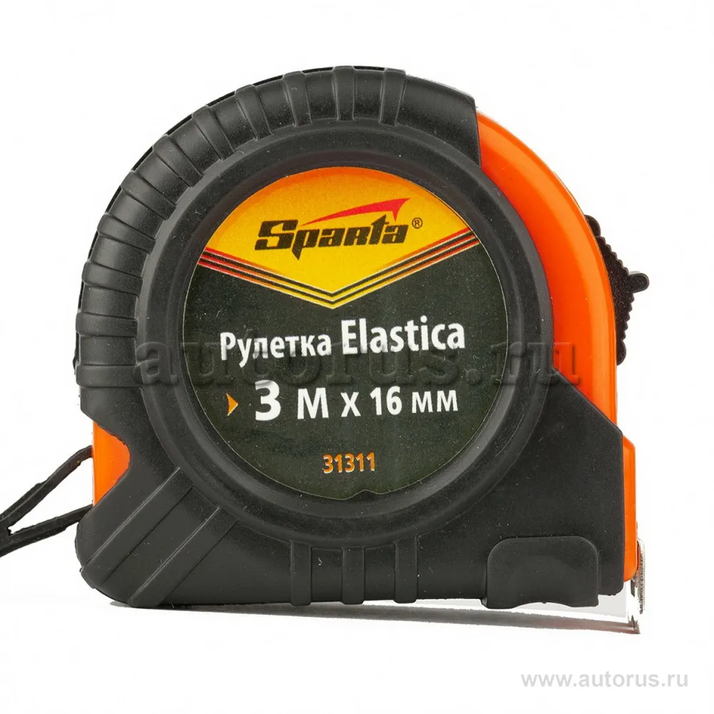Рулетка Elastica, 3 м x16 мм, обрезиненный корпус SPARTA 31311
