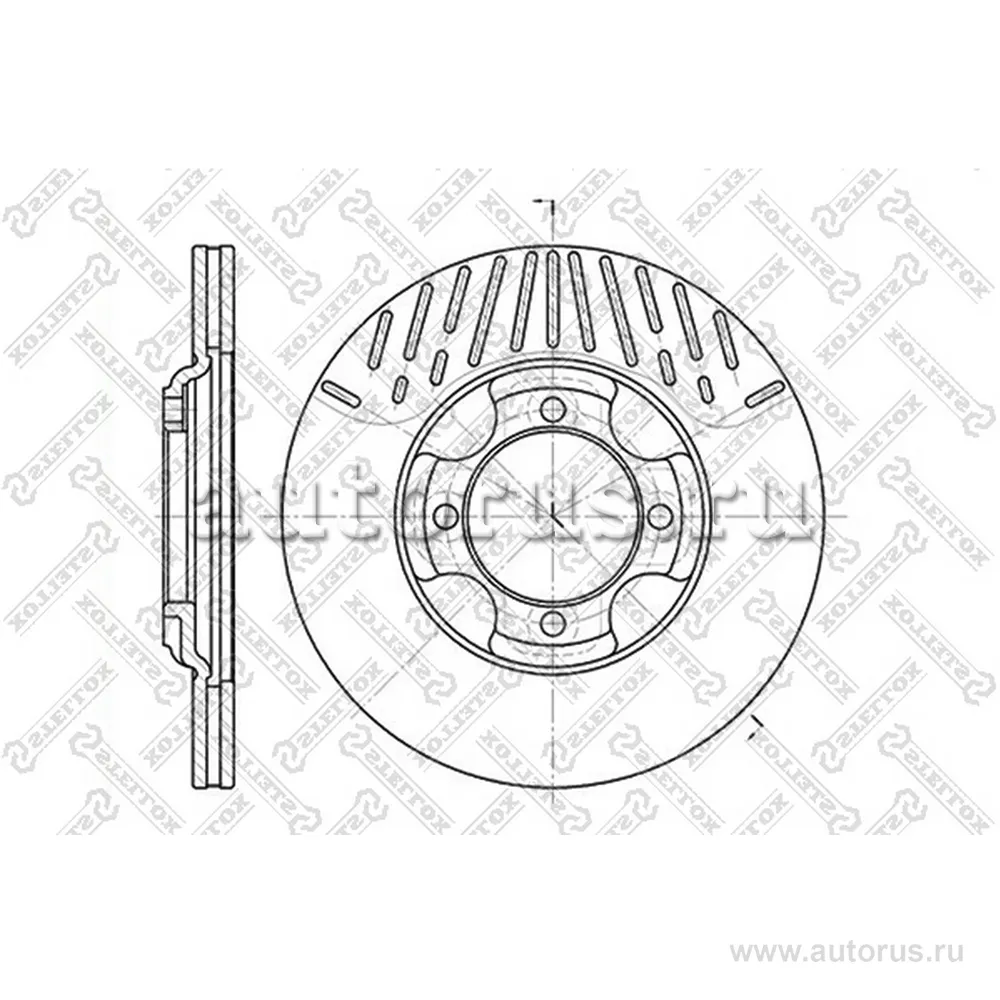 Диск тормозной передний MAZDA 323 1.3-1.7D 85> STELLOX 60203216V_SX