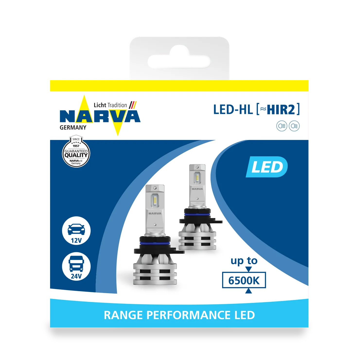 Лампа светодиодная 12/24V HIR2 24W PX22d NARVA Range Performance LED 2 шт. картон 180443000