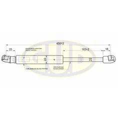 АМОРТИЗАТОР БАГАЖНИКА REN TWINGO I, TWINGO II 03/93- 740N L450/162MM G.U.D GGS020477