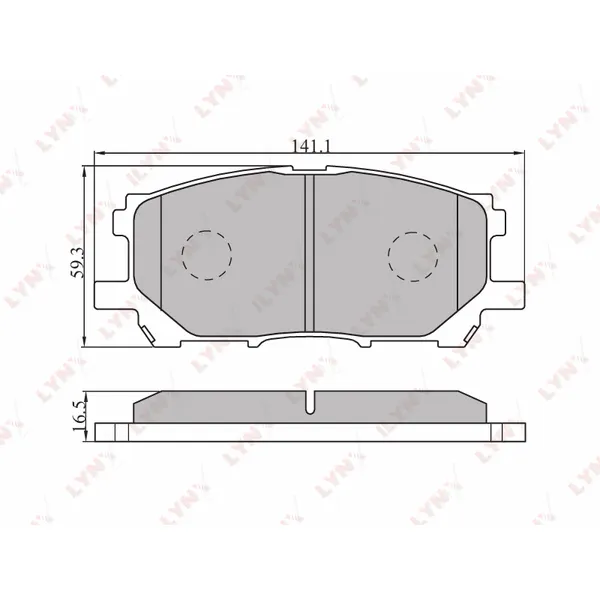 КОЛОДКИ ТОРМОЗНЫЕ ПЕРЕДНИЕ LEXUS RX 300330350 (U