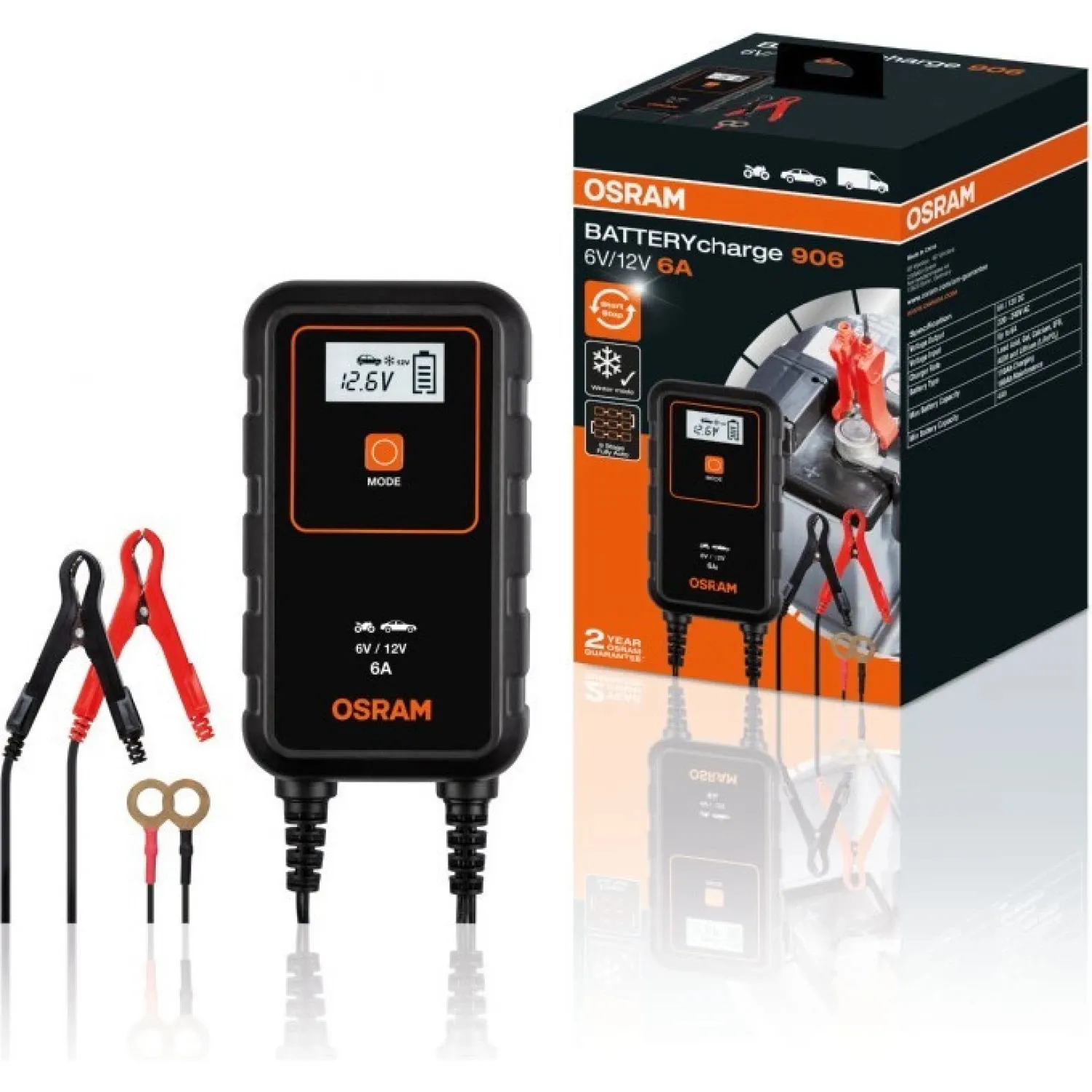 Зарядное устройство для аккумулятора Osram BATTERY charge 906 6V/12V 6A OSRAM OEBCS906