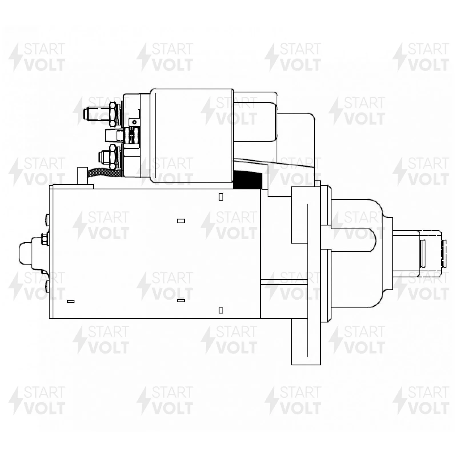 Стартер для а/м VAG TOUAREG (02-) 2.5TDI 2,2квт STARTVOLT LST 1842