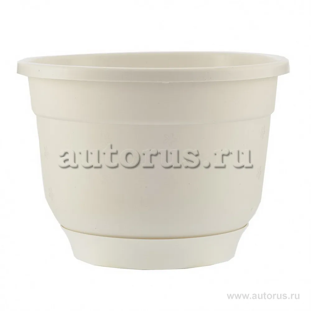 Горшок Флокс с поддоном, белый, 5,5 л Palisad 69214 PALISAD 69214