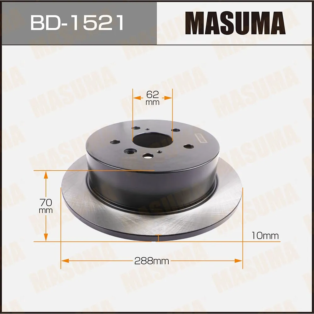 Диск тормозной задний перфорированный Lexus RX 300 03 MASUMA BD-1521