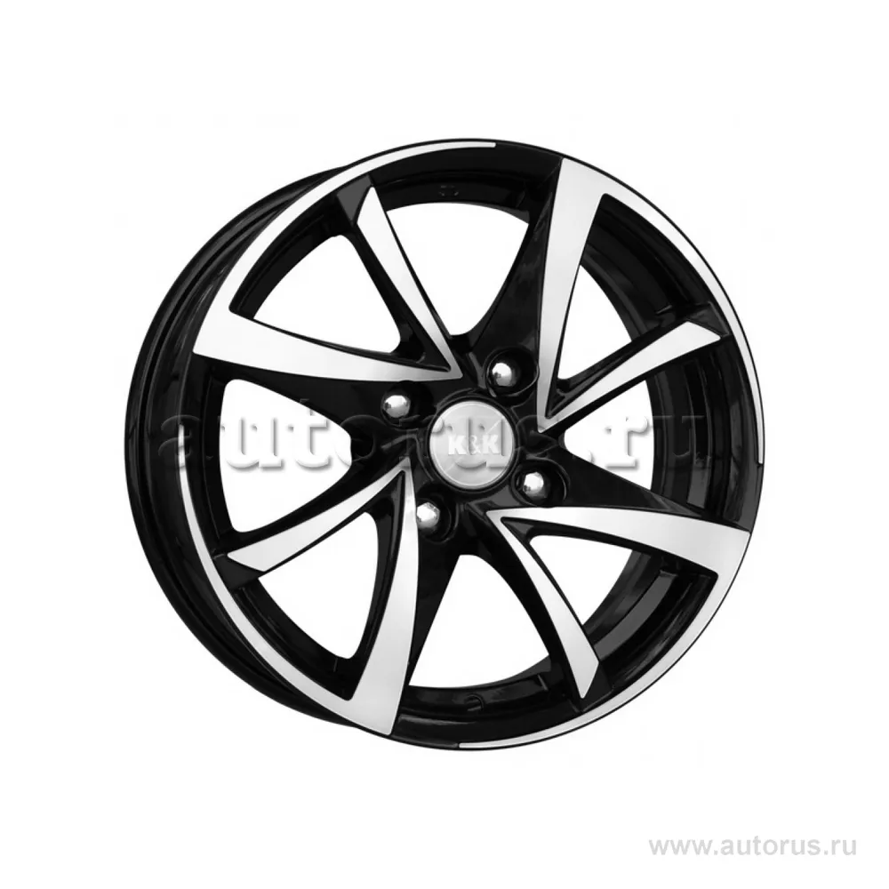 Диск литой R16 6.5J 4x114.3/67.1 ET40 КИК Игуана алмаз черный 7849