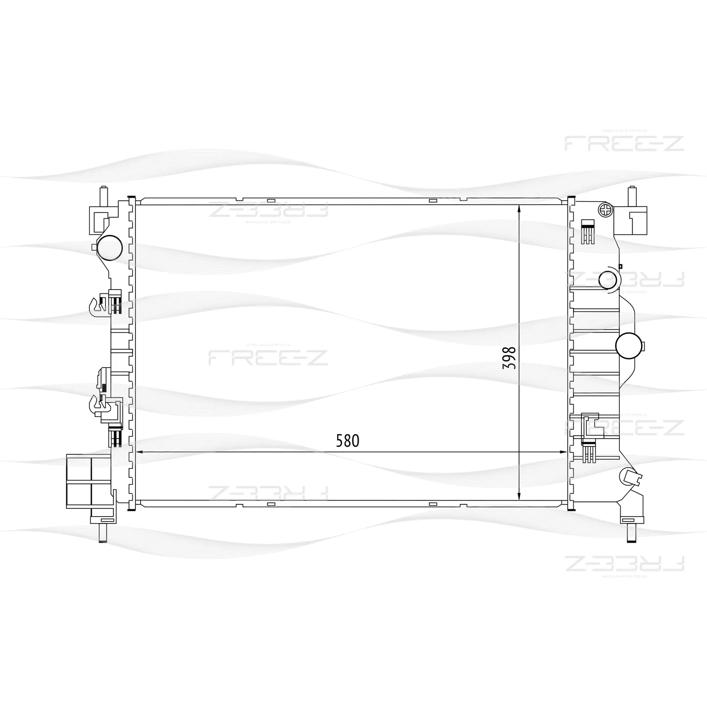 Радиатор охлаждения CHEVROLET Aveo 11-> FREE-Z KK0143