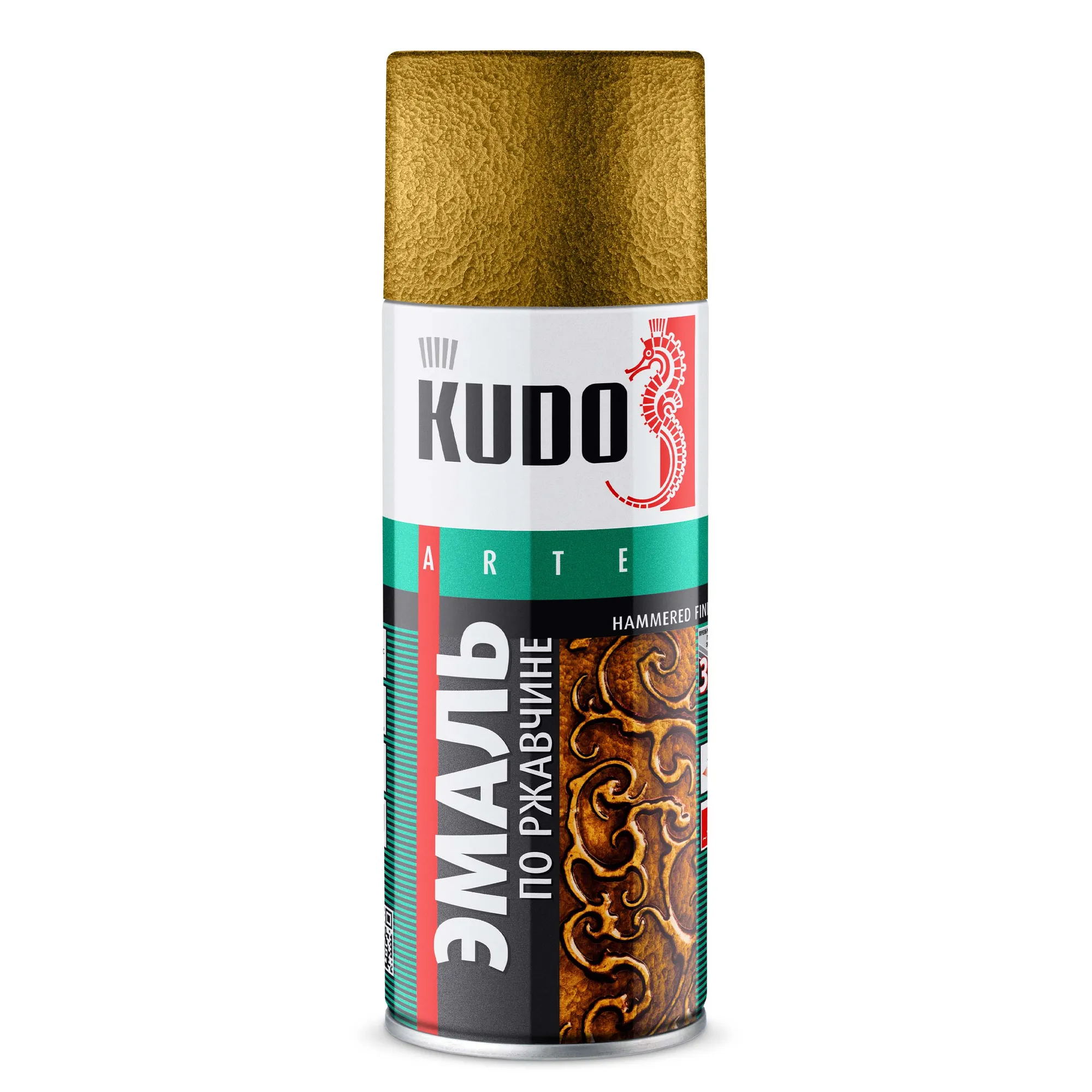 Эмаль по ржавчине молотковая Бронзовая 520 мл KUDO KU-3006