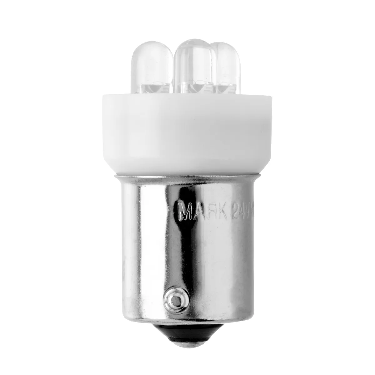 Лампа светодиодная 24V R10W 10W BA15s  1 шт. картон 24T15-W/3LED Маяк 24T15-W3LED