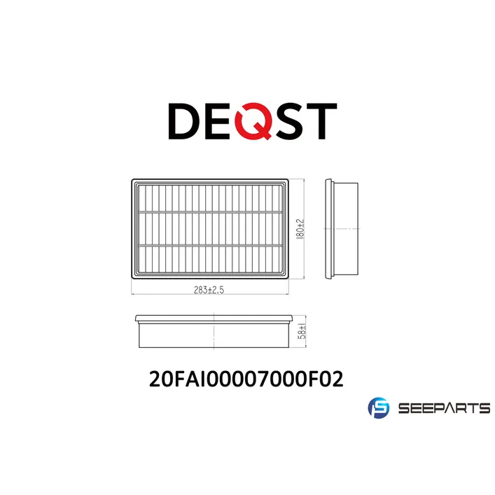 Воздушный фильтр. FORD TRANSIT (FA_ _) 01.00-06.06,FORD TRANSIT (FD_ DEQST 20FAI00007000