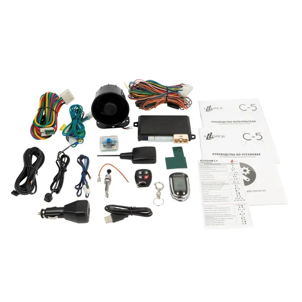 Сигнализация ALLIGATOR C-5 + 2CAN + обходчик BM-4,запуск