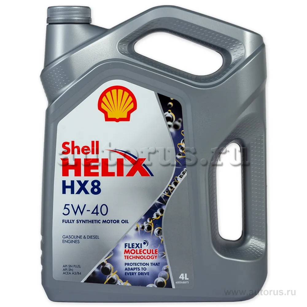 Масло моторное SHELL Helix HX8 SN+ 5W-40 синтетическое 4 л 550051529