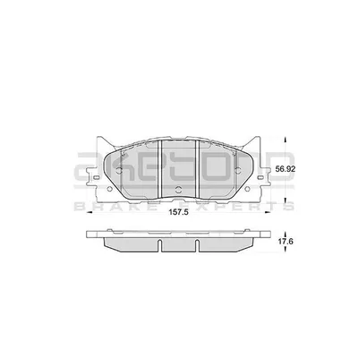 Колодки тормозные перед CAMRY V40 06-11 V50 11- ES250 350 300H 12- AKEBONO AN734K