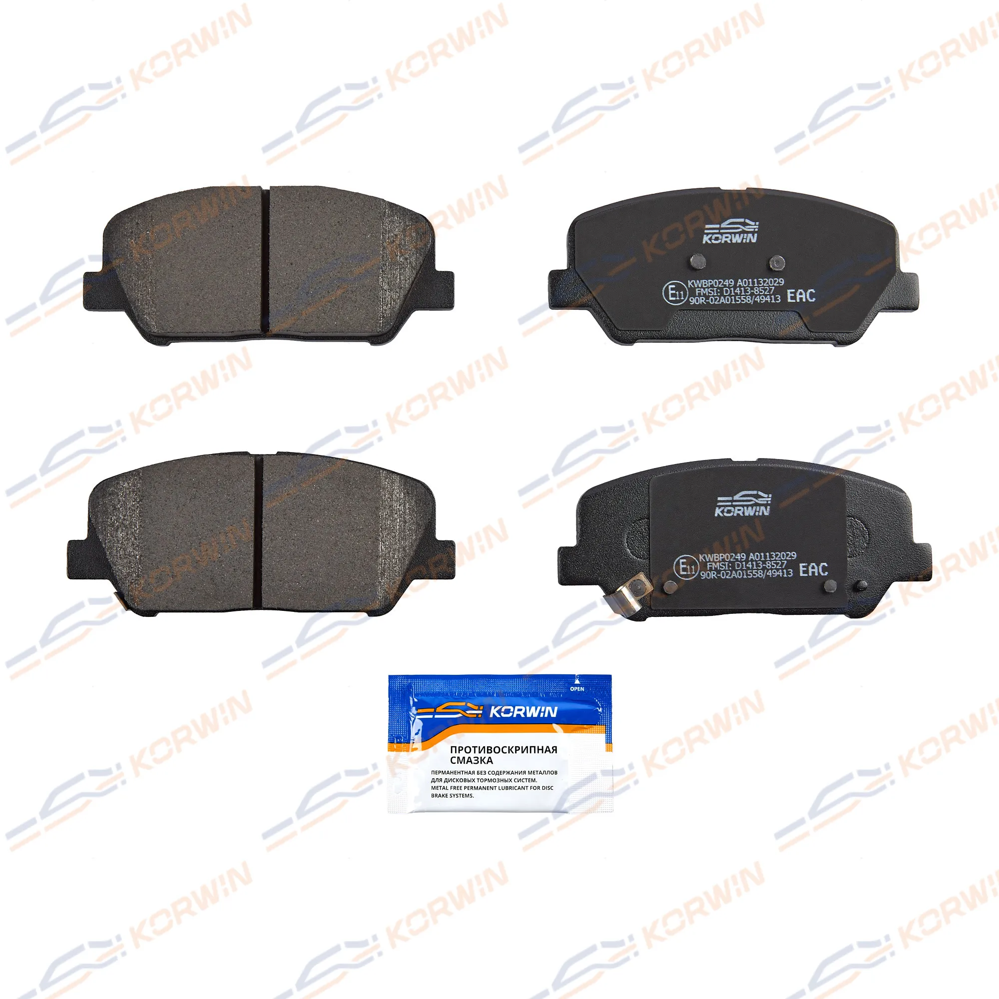 Колодки тормозные перед. Hyundai i30 (GD) 11-/Kia Ceed (JD) 12-/Optima 10- KORWIN KWBP0249