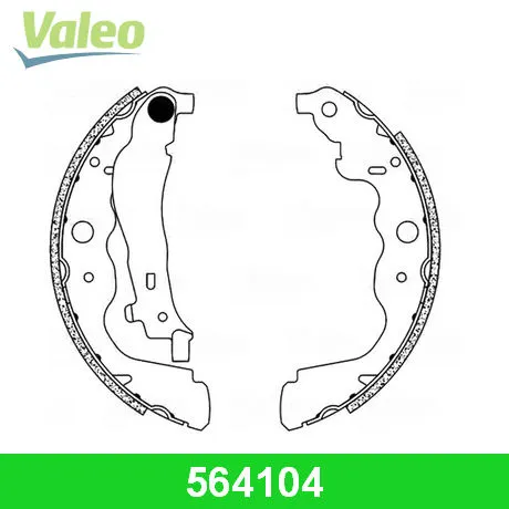 Колодки тормозные барабанные VALEO 564 104