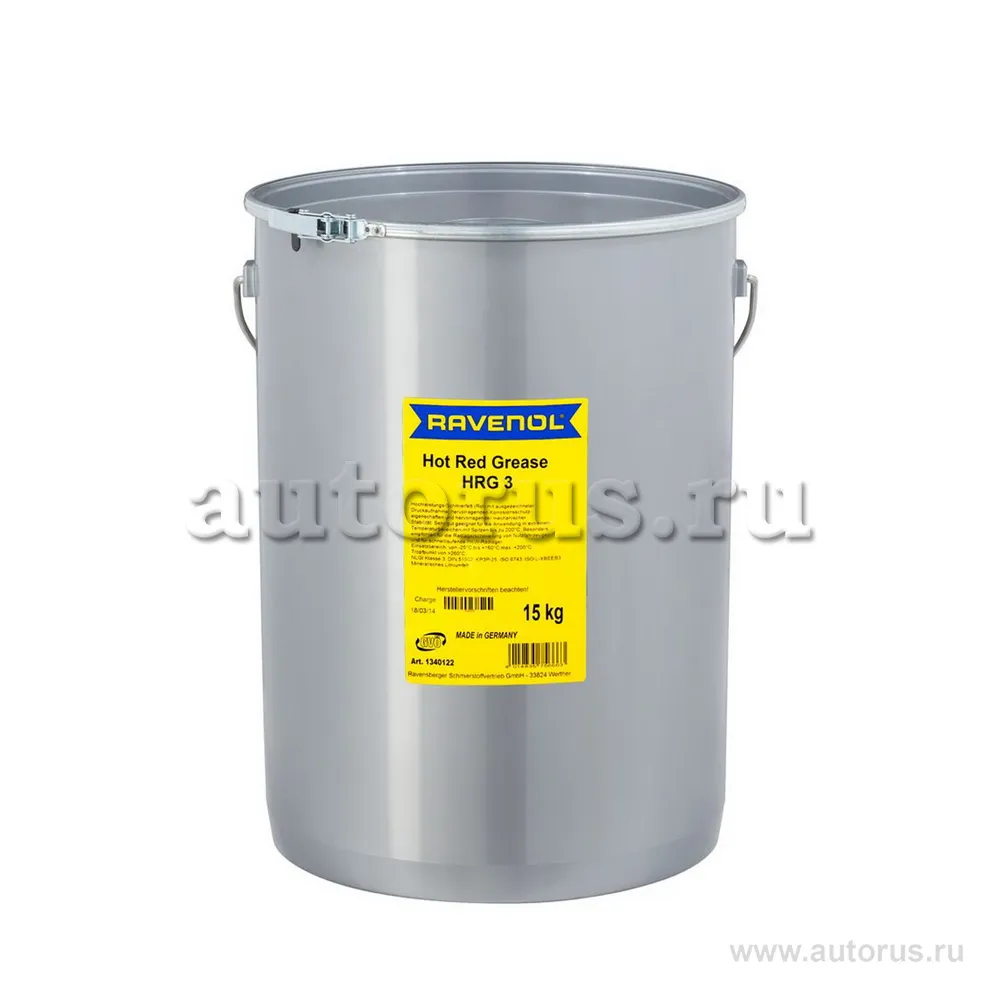 Смазка пластичная RAVENOL Hot Red Grease HRG 3 15 кг Ravenol 1340122-015