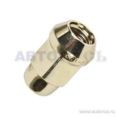 Гайка колесная M12x1.5 зак. Конус золото хром 401445EGD