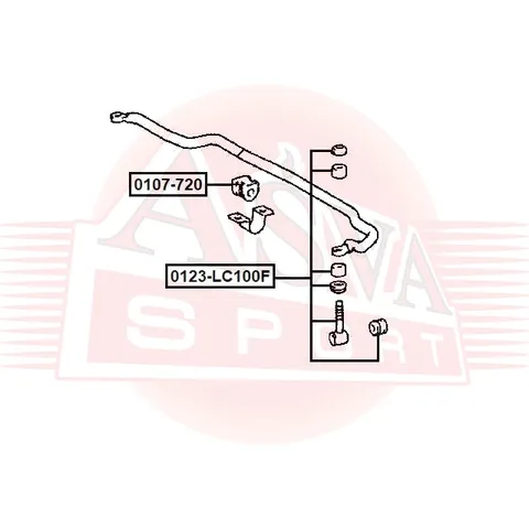 Тяга стабилизатора передняя ASVA 0123LC100F