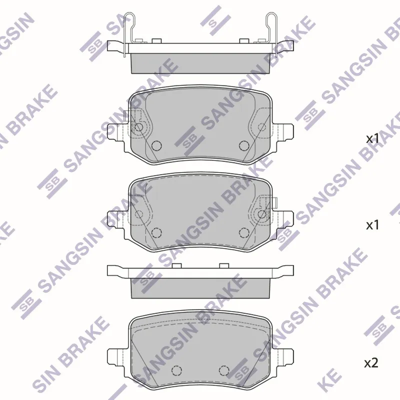 Колодки тормозные задние HYUNDAI Tucson (NX4E) SANGSIN BRAKE SP4411