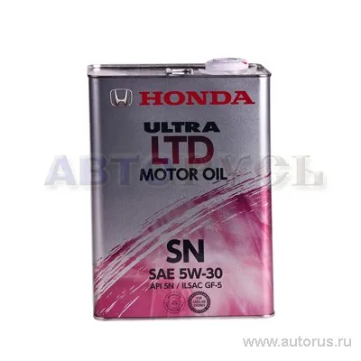 Масло моторное HONDA ULTRA LTD SN/GF 5W-30 синтетическое 4 л 08218-99974