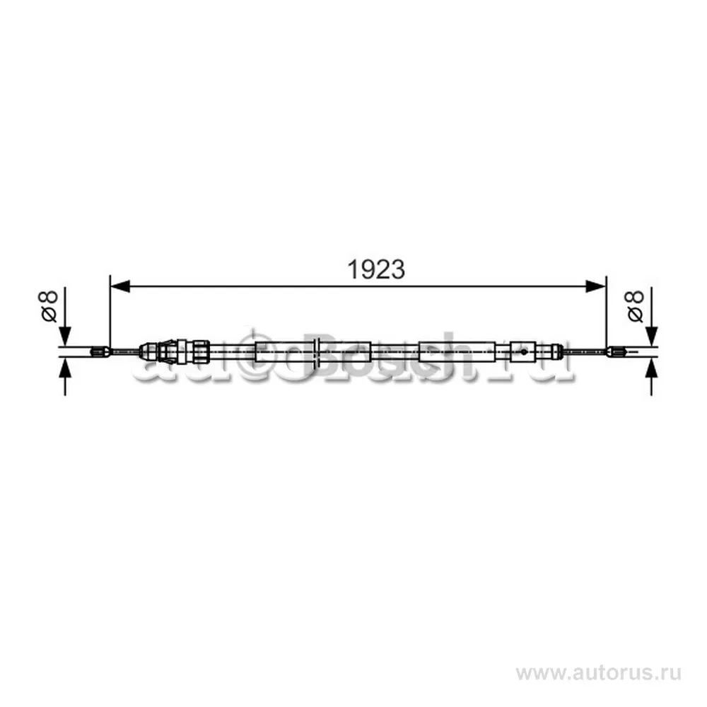 Трос ручного тормоза правый L1920mm Citroen, Peugeot BOSCH 1987482117