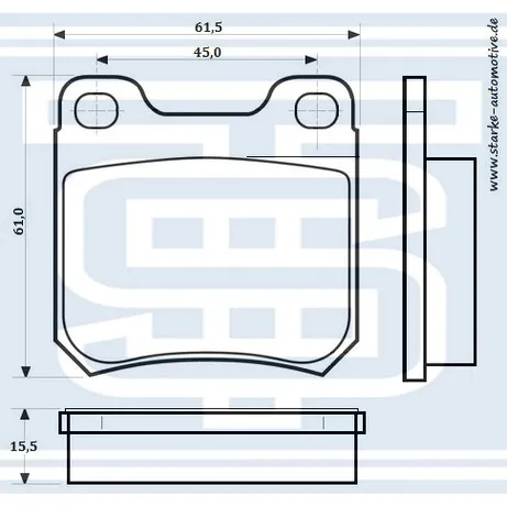 Колодки тормозные OPEL OMEGA B/VECTRA B задние STARKE 175-554