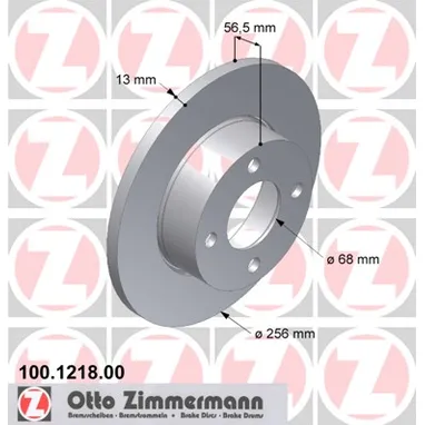 Диск тормозной передний ZIMMERMANN 100.1218.00