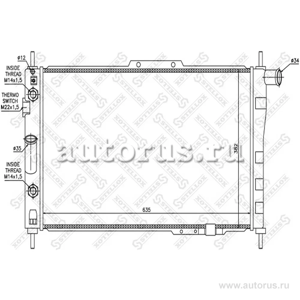 Радиатор системы охлаждения АКПП Daewoo STELLOX 1025687_SX