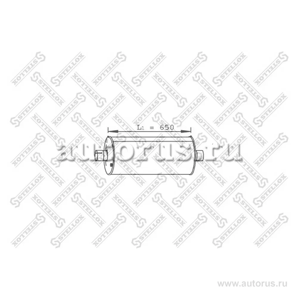 Резонатор(бочка) глушителя кругл. L 650 Iveco EuroCargo STELLOX 82-03077-SX