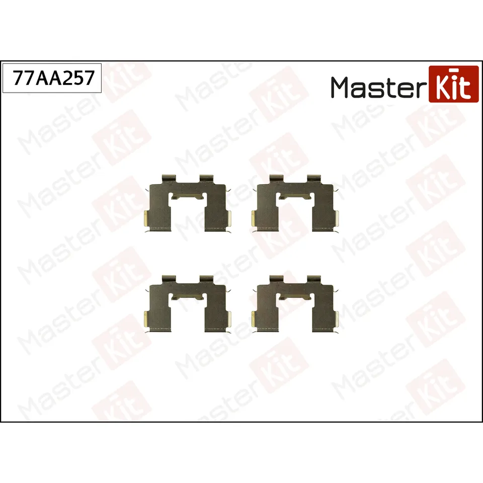 Комплект установочный тормозных колодок Hyundai H-1 / STAREX вэн (A1) 1997 - MASTERKIT 77AA257