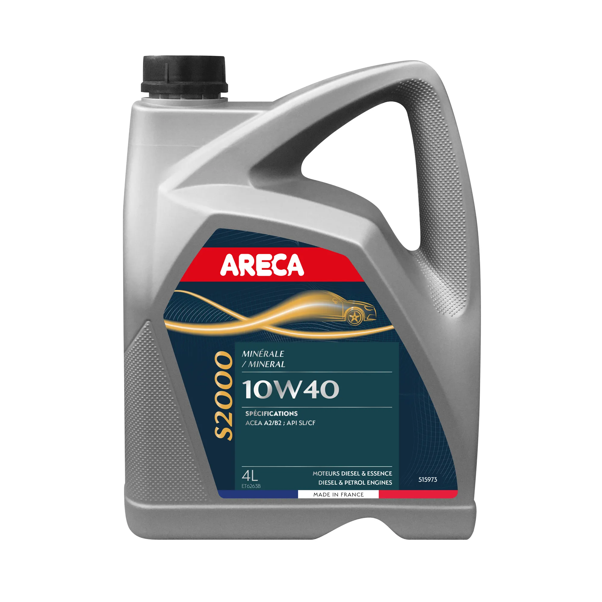 Масло моторное ARECA S2000 10W-40 полусинтетическое 4 л 051597