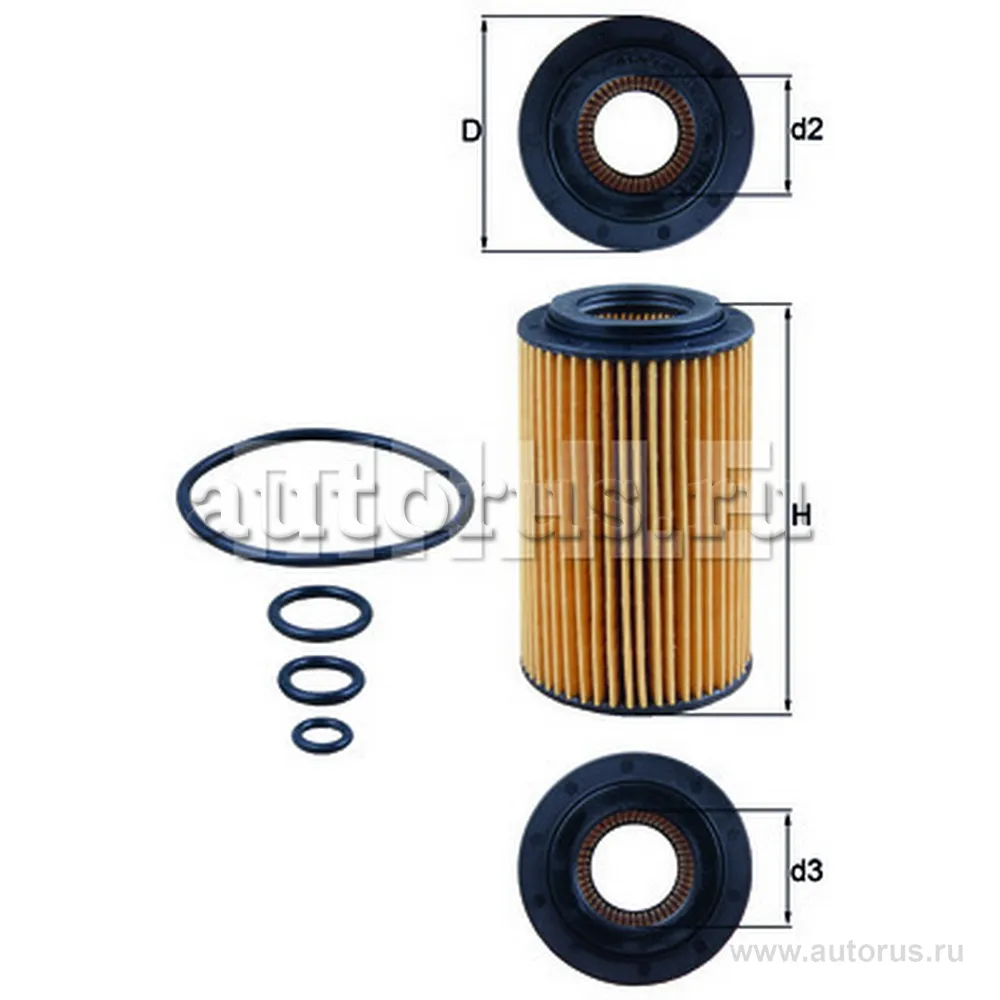 Фильтр масляный KNECHT/MAHLE OX153/7D