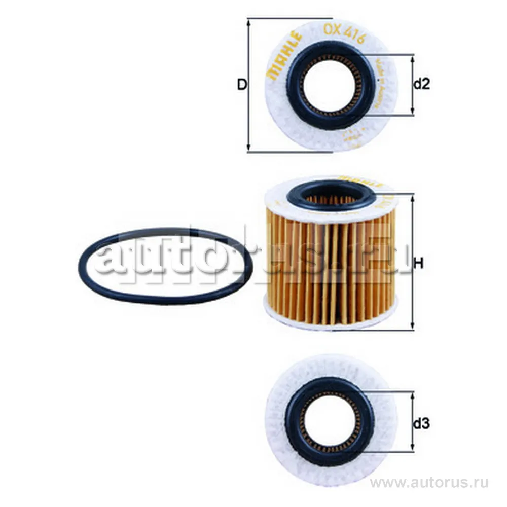 Фильтр масляный KNECHT/MAHLE OX416D1