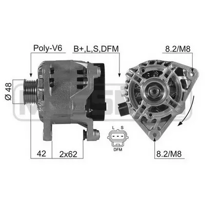 Генератор FORD FOCUS 1.8TDCi/2.0 ERA 210416
