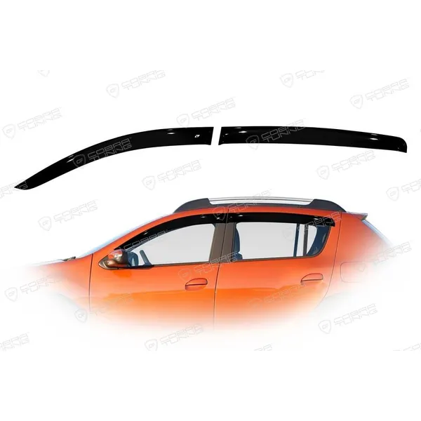 Дефлектора на окна Renault Sandero 2014EuroStandard деф.окон Cobra Tuning RE13214