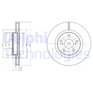 Диск тормозной передний TOYOTA CAMRY DELPHI BG4192