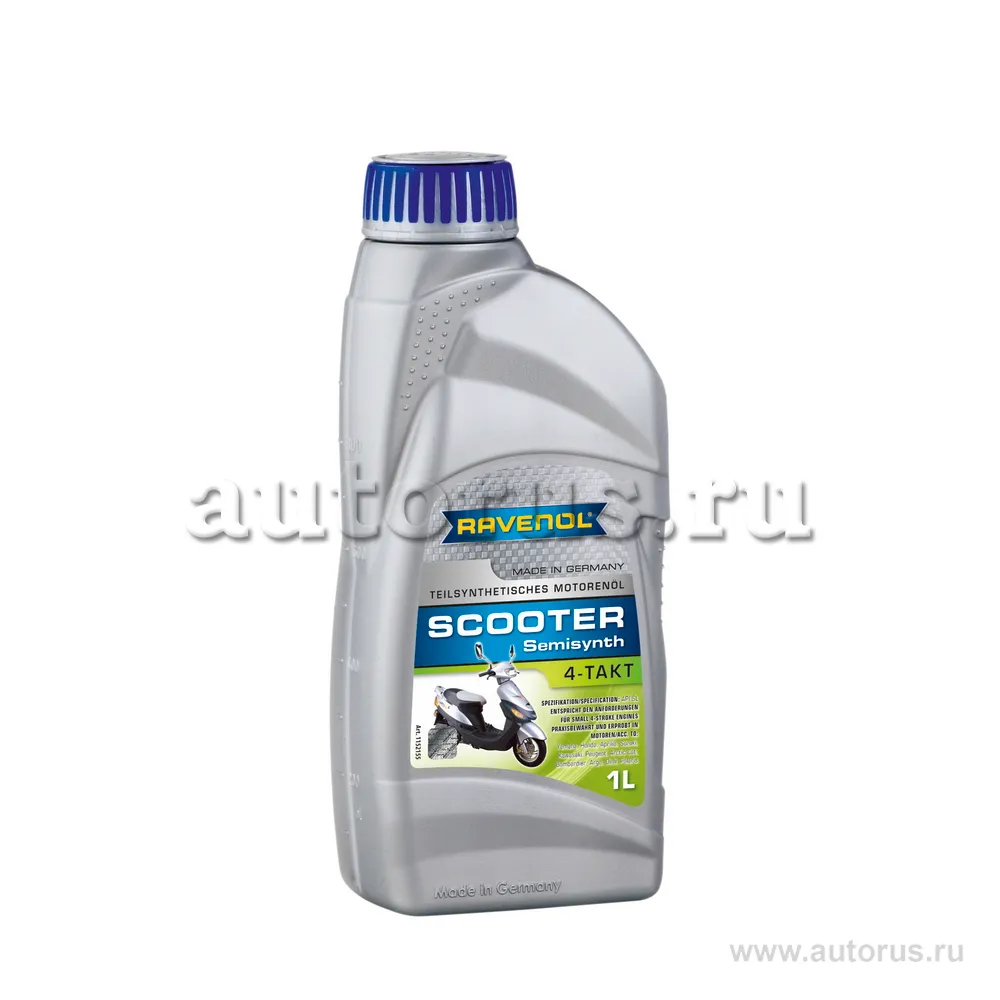 Масло моторное Ravenol Scooter 4-Takt Teilsynth синтетическое 1 л 1152155-001