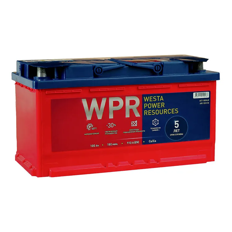 Аккумулятор WPR PREMIUM 100 А/ч обратный R+ 353x175x190 L5 EN 910 А