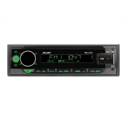 Автомагнитола SWAT WX-2107, 1 din медиа ресивер 4х50 Вт, MP3, USB, SD, BT мультицветная подсветка
