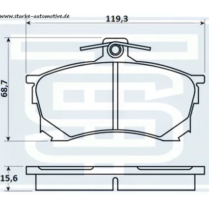 Колодки тормозные MITSUBISHI CARISMA передние STARKE 179798