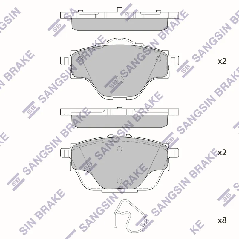Колодки задние CITROEN C4 Grand Picasso II/PEUGEOT 3008 II SANGSIN BRAKE SP4211